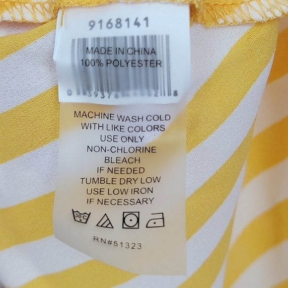 Vince Camuto Flutter Sleeve Stripe Layered Blouse - Picture 8 of 12